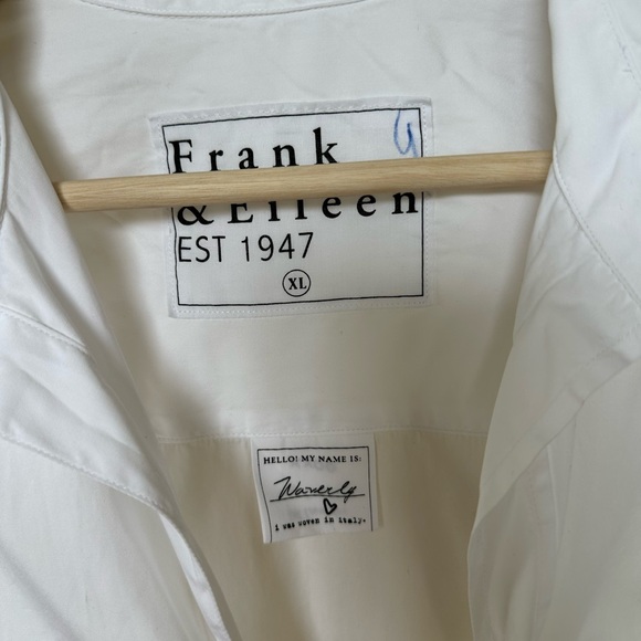 Frank & Eileen Waverly Superluxe White Button Down Shirt — XL - Picture 7 of 9